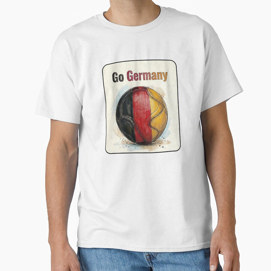 Go Germany Soccer Ball Flag | German Football Fan Graphic Tee by PryntedLabs