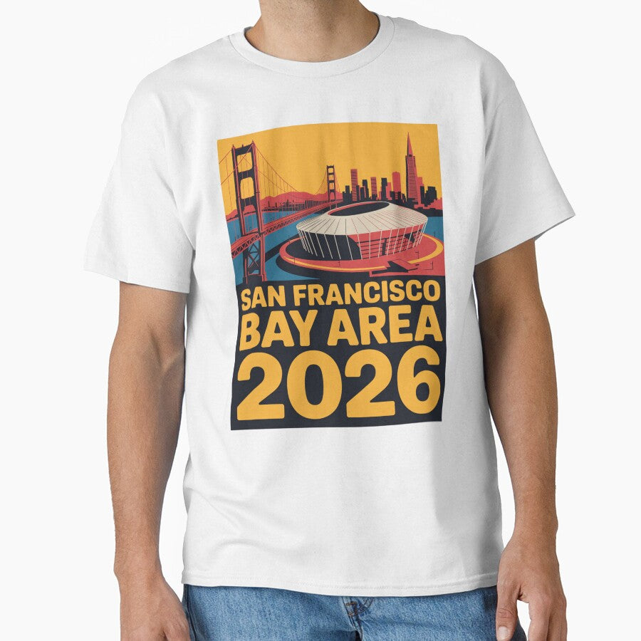San Francisco Bay Area Golden Gate Stadium T-Shirt V2 by DarylWelsh2024