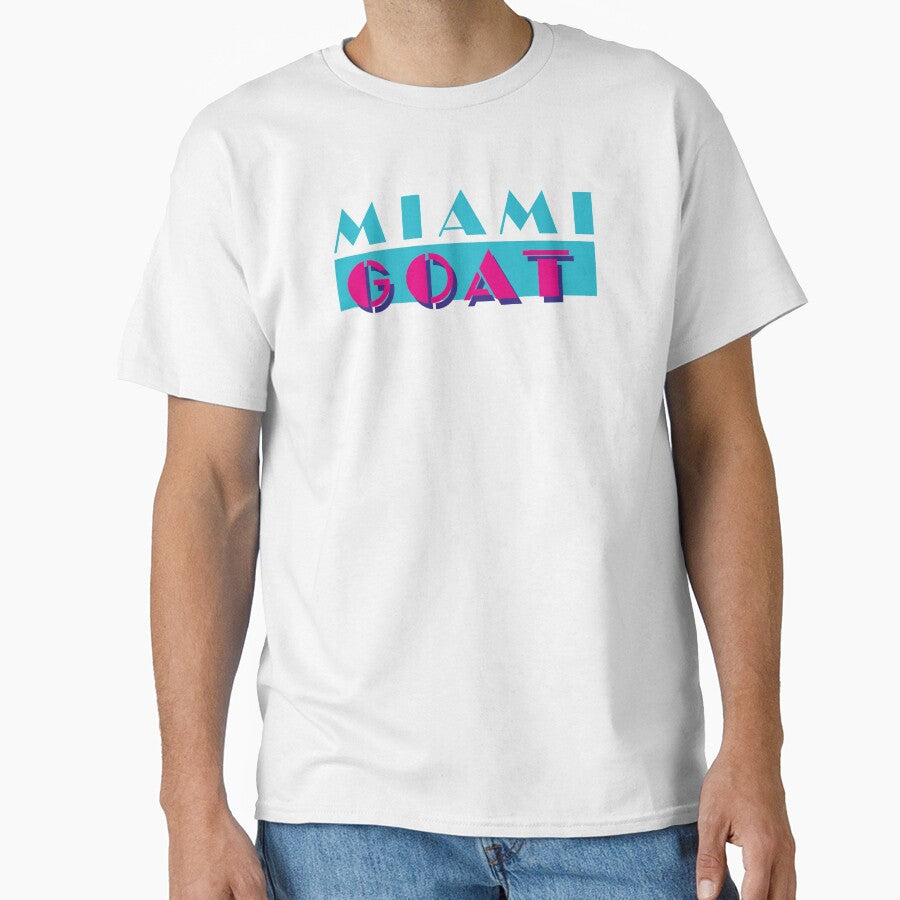MIAMI GOAT (Miami Vice style retro logo) (The goat is in Miami!) by frikybomb
