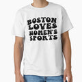 Boston Loves Women's Sports Groovy by coffeepolicy