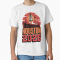 Houston 2026 Space Shuttle Football T-Shirt V22 by DarylWelsh2024