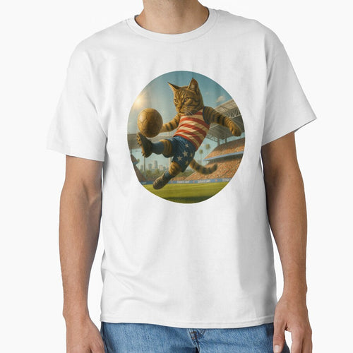 American Soccer Cat – USA-Inspired Spirit in Los Angeles by Zouky.art