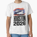 Houston 2026 Space Shuttle Football T-Shirt V20 by DarylWelsh2024