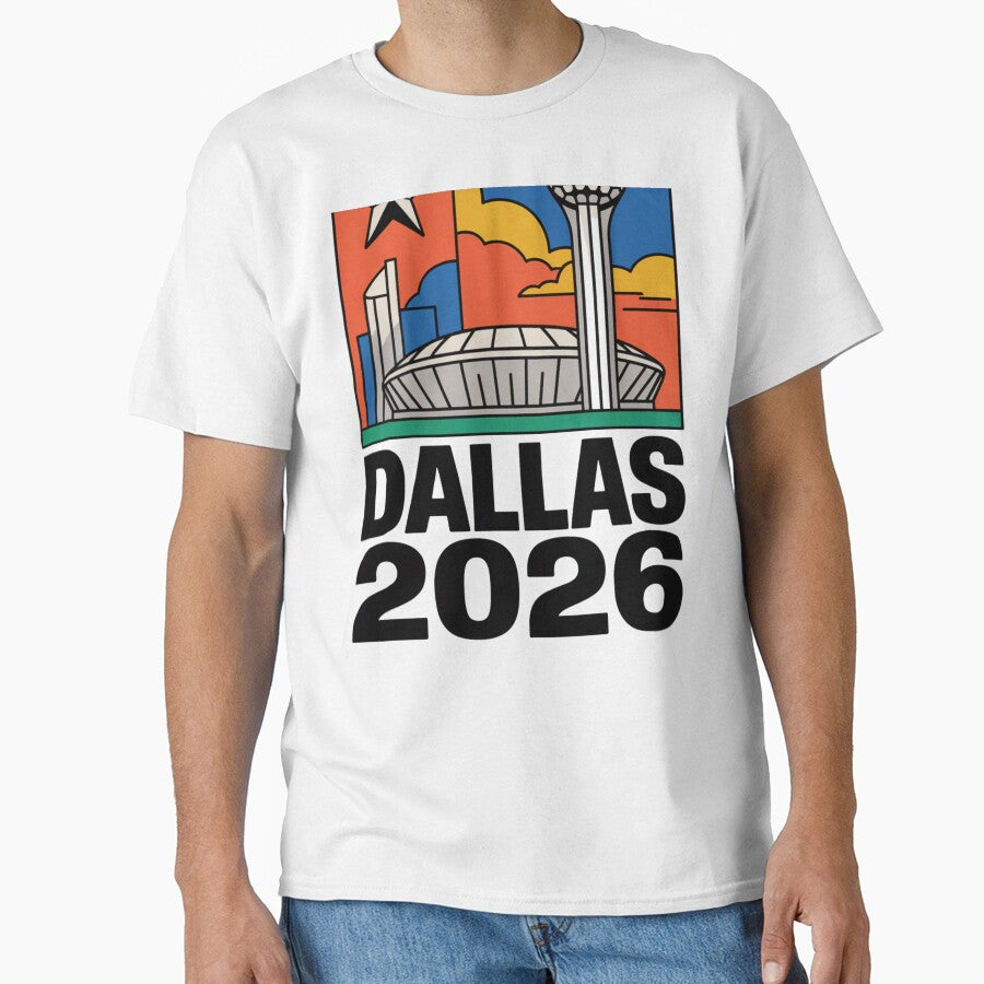 Dallas 2026 Texas Soccer Souvenir T-Shirt V22 by DarylWelsh2024