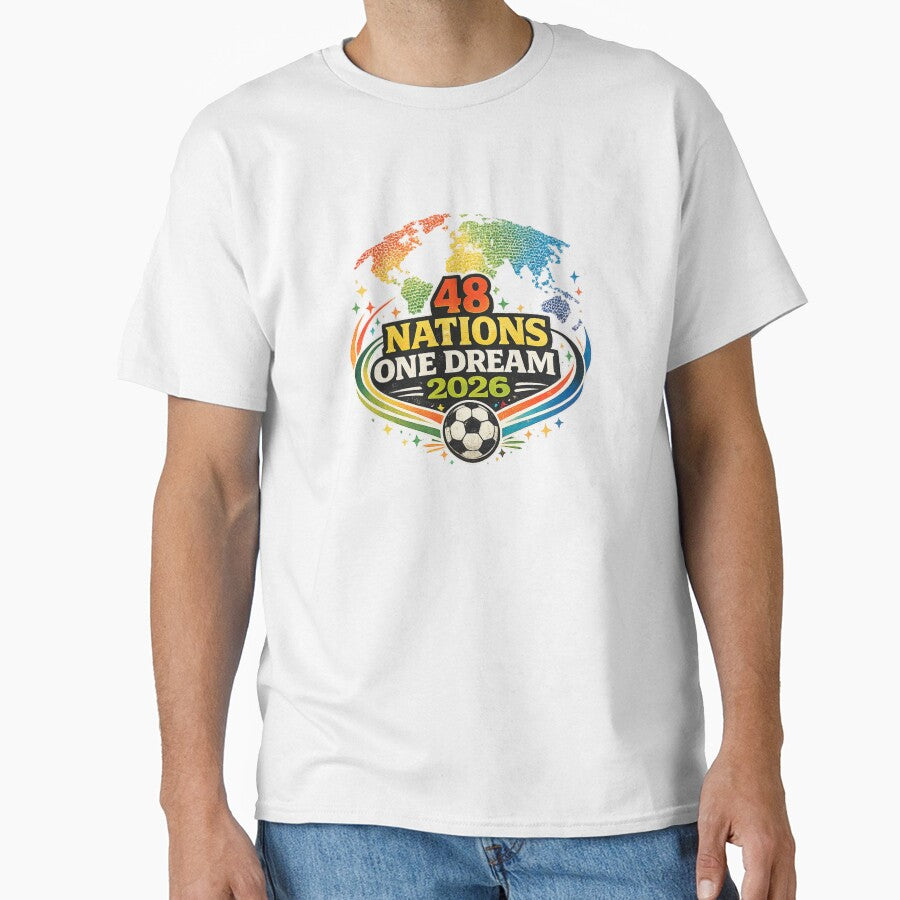 48 Nations One Dream 2026 World Map Soccer Art – Global Football Unity | Soccer Tournament Gift by irfanshikh