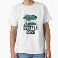 Seattle 2026  Space Needle Stadium Skyline T-Shirt V12 by DarylWelsh2024