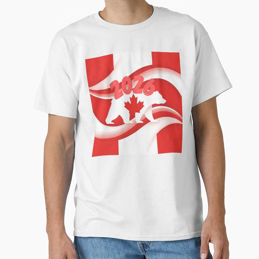 Canada Flag Waves Abstract T-Shirt & Poster Art . by printeGear