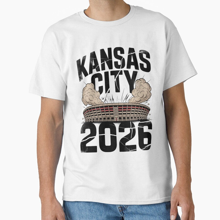Kansas City 2026 Arrowhead Stadium Football T-Shirt V16 by DarylWelsh2024