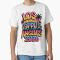 Los Angeles 2026 Palm Tree Sunset T-Shirt V3 by DarylWelsh2024