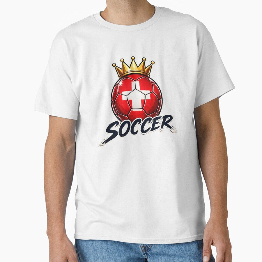 Vintage Switzerland flag Crowned Soccer Ball by QuiteOrbit