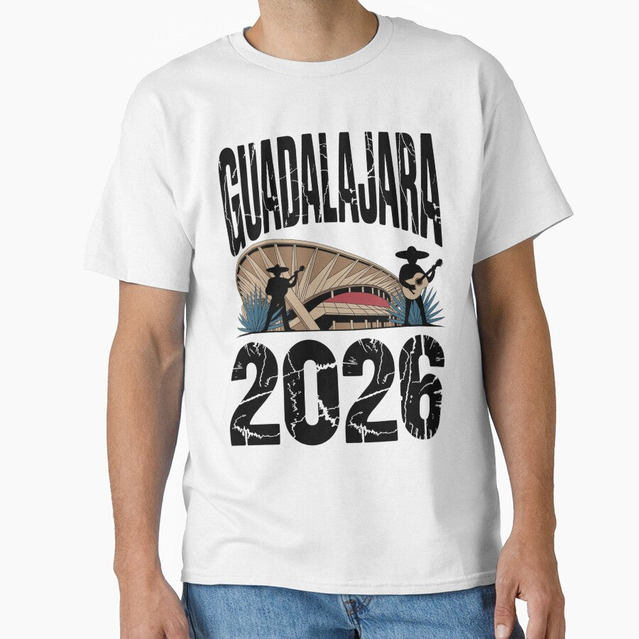 Guadalajara 2026  Mexico Football Soccer Souvenir T-Shirt V13 by DarylWelsh2024