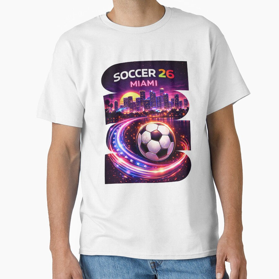 Miami Soccer 2026 Shirt, Soccer 26 Miami FL Fan Tee, Miami Florida Soccer Graphic by MK-Charlie