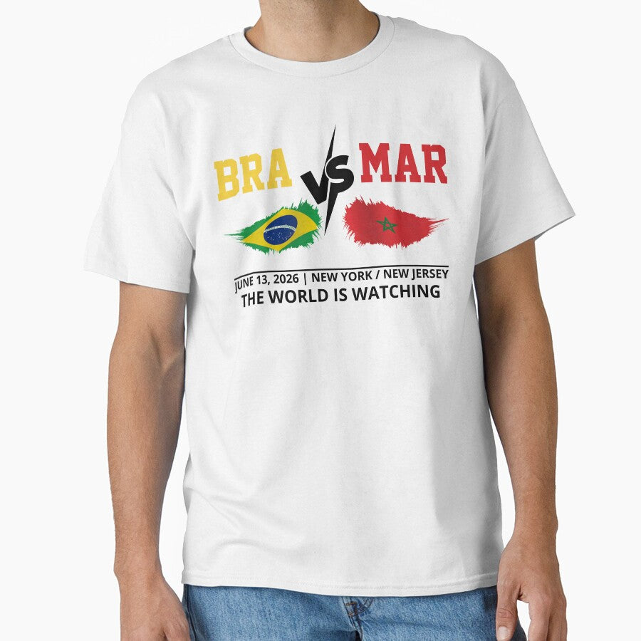 Brazil vs Morocco 2026 Matchday Brush Flag Graphic by axiksa10