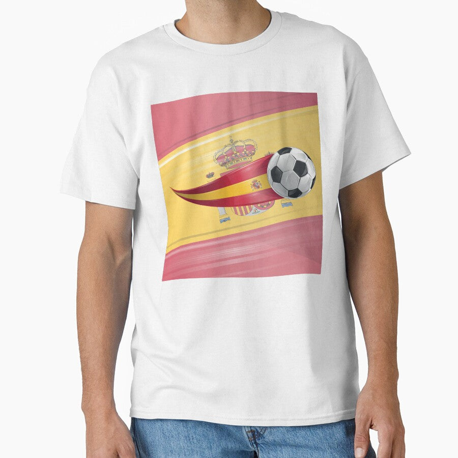 Soccer ball with the colors of the Spain flag, realistic effect. by Doomko