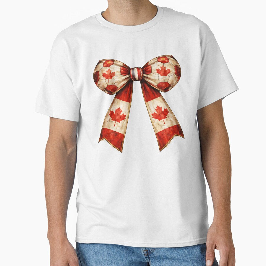 Canada Patriotic Coquette Flag Soccer Bow Football Fan by MuniraWearify