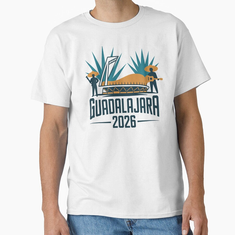 Guadalajara 2026  Mexico Football Soccer Souvenir T-Shirt V16 by DarylWelsh2024