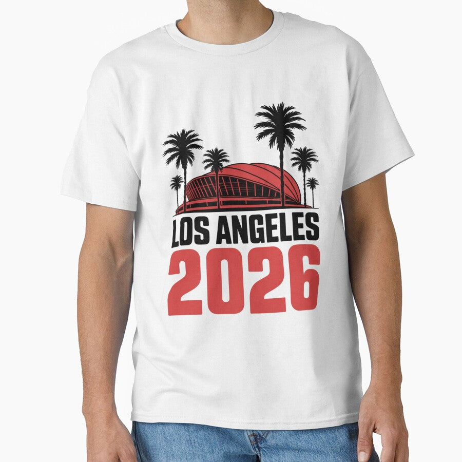Los Angeles 2026 Palm Tree Sunset T-Shirt V23 by DarylWelsh2024