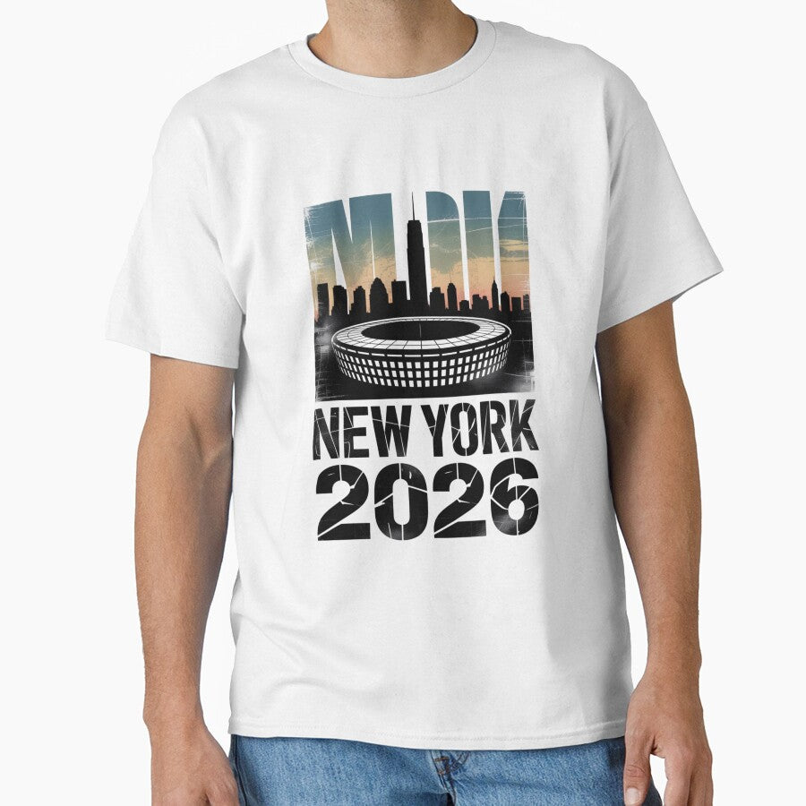 New York 2026 MetLife Stadium Skyline T-Shirt V10 by DarylWelsh2024