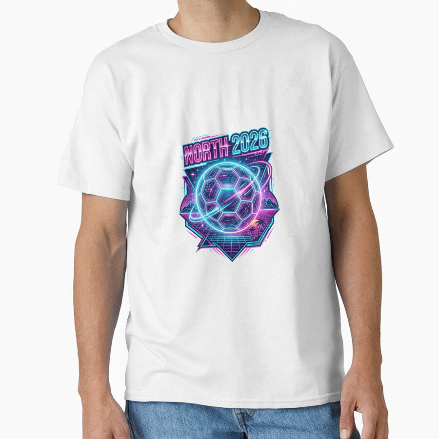 We The North 2026 Soccer Cyber Neon Football Fan by PictoVibe