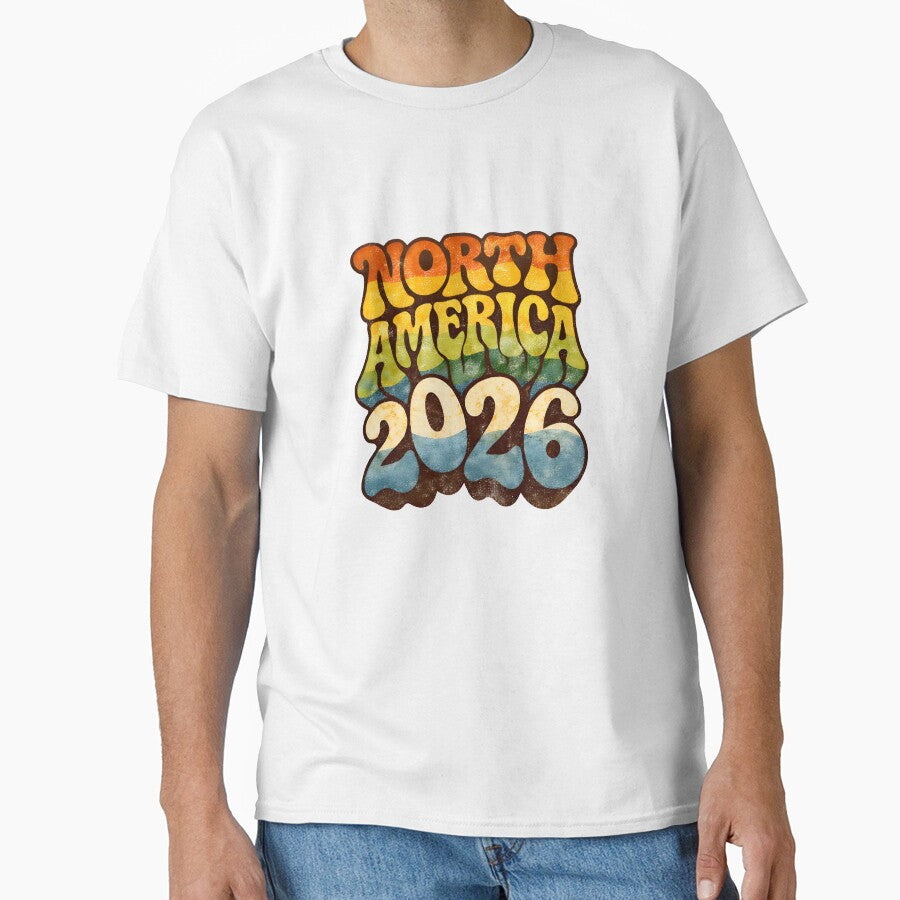 North America 2026 Soccer - Retro 70s Groovy Vintage Typography by Imaginationbeyond