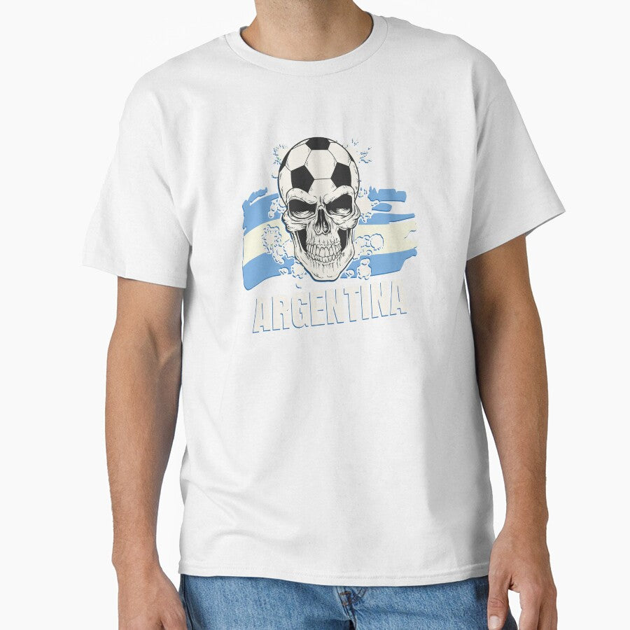 Argentina Flag Skull Soccer Player Argentine by anziehend