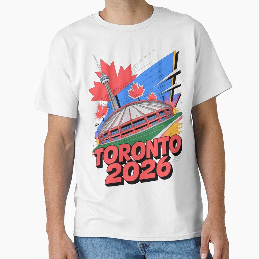 Toronto 2026 CN Tower Stadium Skyline T-Shirt V16 by DarylWelsh2024