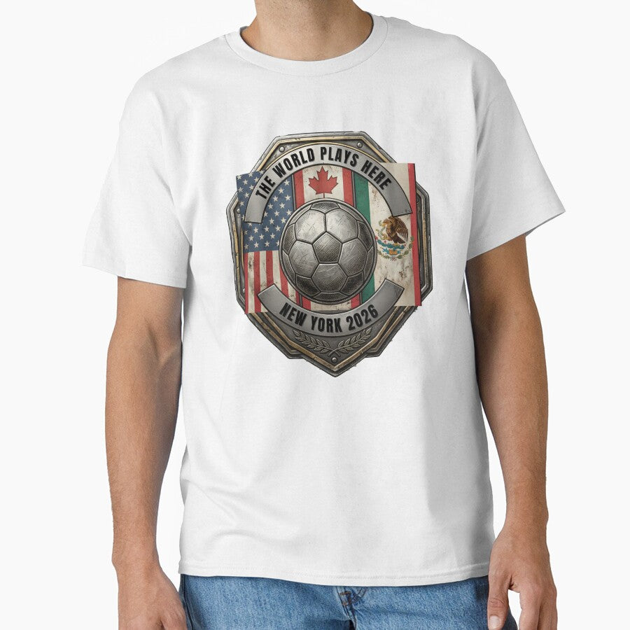 The World Plays Here NYC 2026 Co-Host Badge by laughingshirts