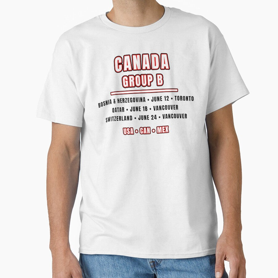 Canada Football Fixtures T-Shirt – Group B Schedule Shirt by The Hairy Melon