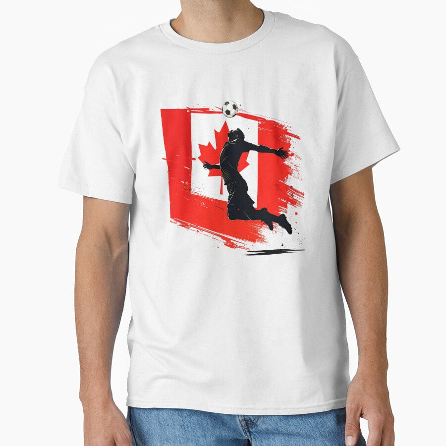 Canada Soccer Player Art — Canadian Football Flag Action Fan Print by icemanphotos