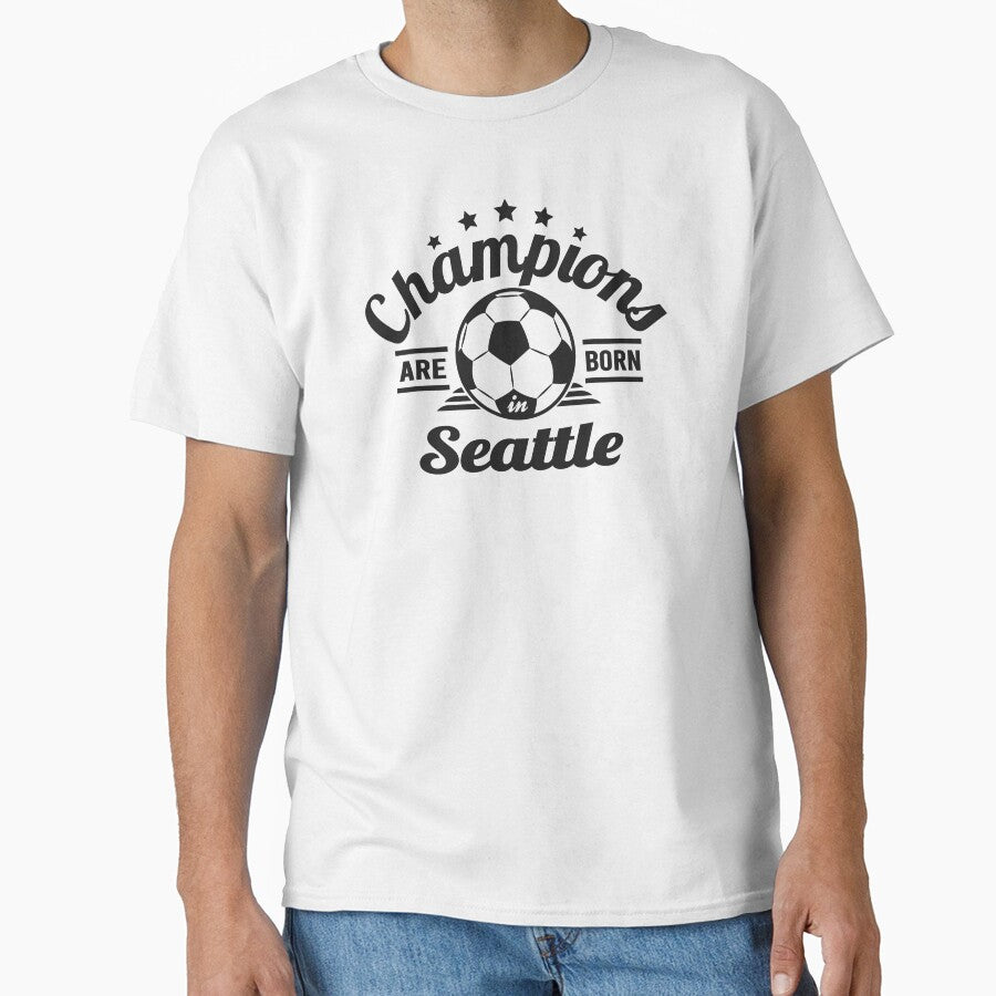 Champions Are Born In Seattle , Soccer fans vintage gift by lamjar-art