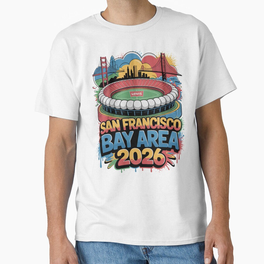 San Francisco Bay Area Golden Gate Stadium T-Shirt V8 by DarylWelsh2024