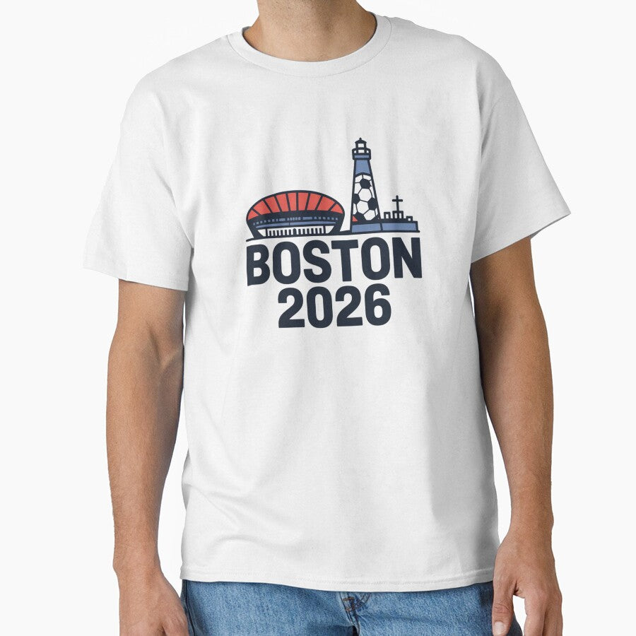 Boston 2026 New England Soccer Souvenir T-Shirt V11 by DarylWelsh2024
