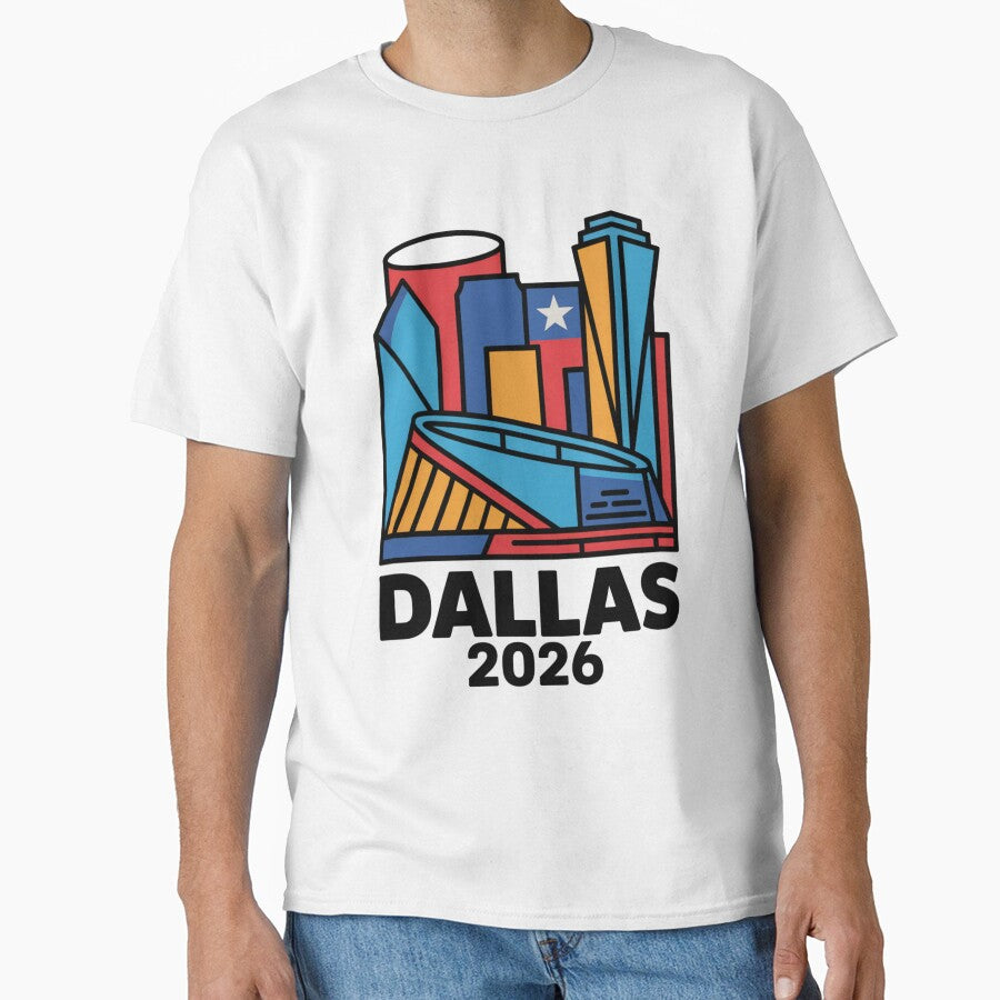 Dallas 2026 Texas Soccer Souvenir T-Shirt V24 by DarylWelsh2024