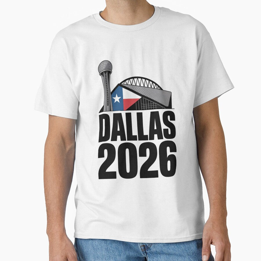 Dallas 2026 Texas Soccer Souvenir T-Shirt V2 by DarylWelsh2024