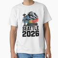 Seattle 2026  Space Needle Stadium Skyline T-Shirt V1 by DarylWelsh2024