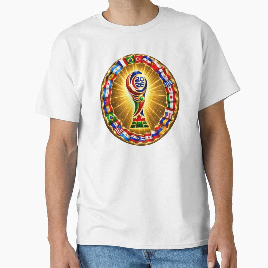 2026 Soccer Tournament Graphic T-Shirt, International Team Flags Shirt, Championship Trophy Apparel, Football Fan Top by wshStudio