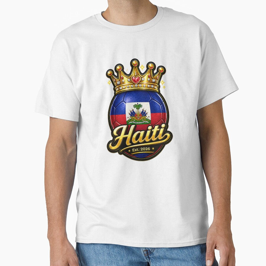 Haiti flag Crowned Soccer Ball by QuiteOrbit