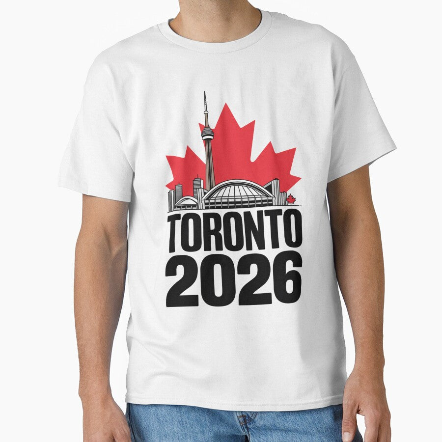 Toronto 2026 CN Tower Stadium Skyline T-Shirt V9 by DarylWelsh2024
