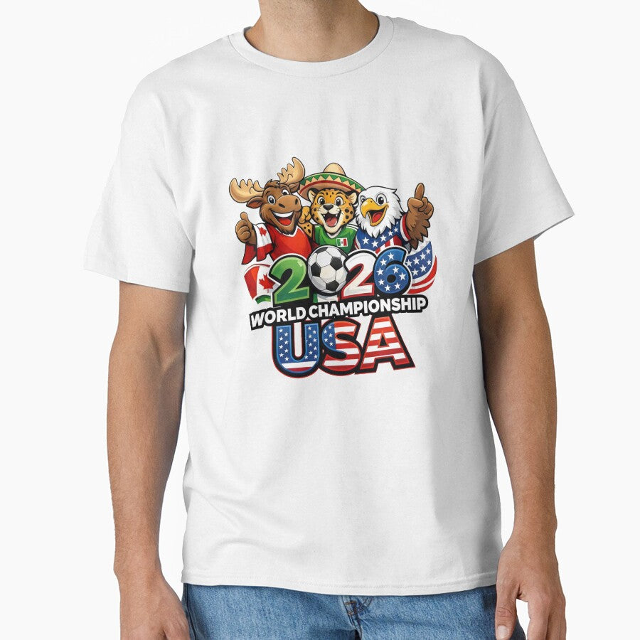 World Football Championship 2026 USA Canada Mexico Mascot by Thread&Fable
