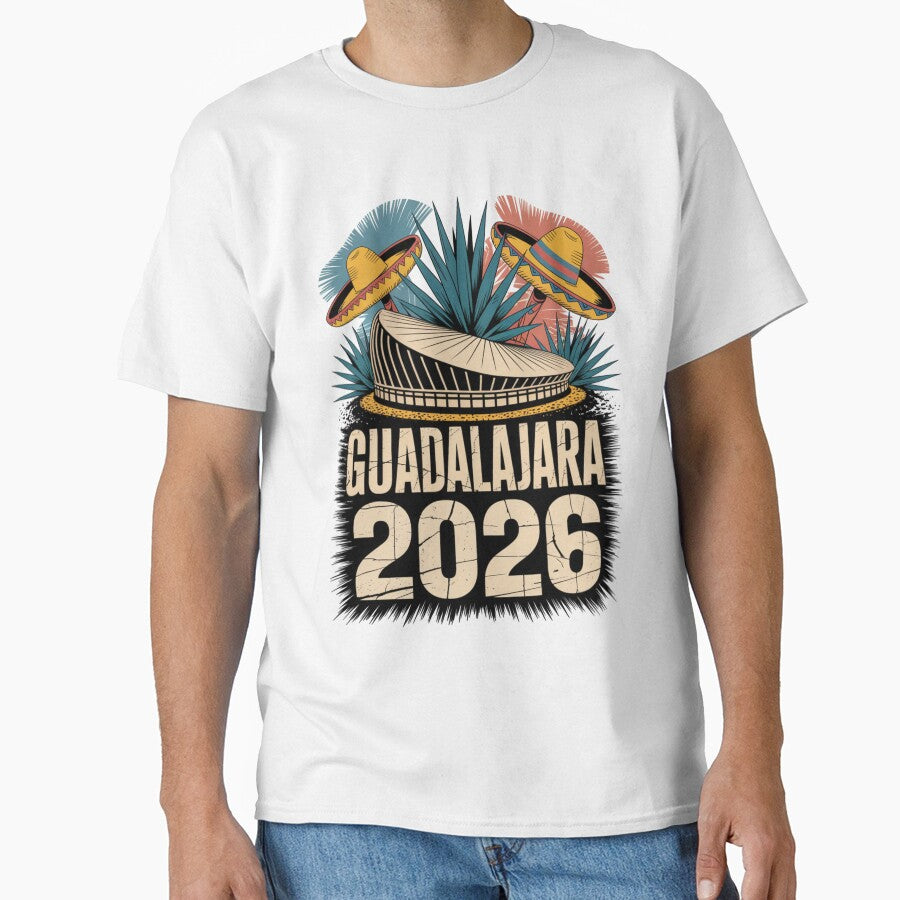 Guadalajara 2026  Mexico Football Soccer Souvenir T-Shirt V15 by DarylWelsh2024