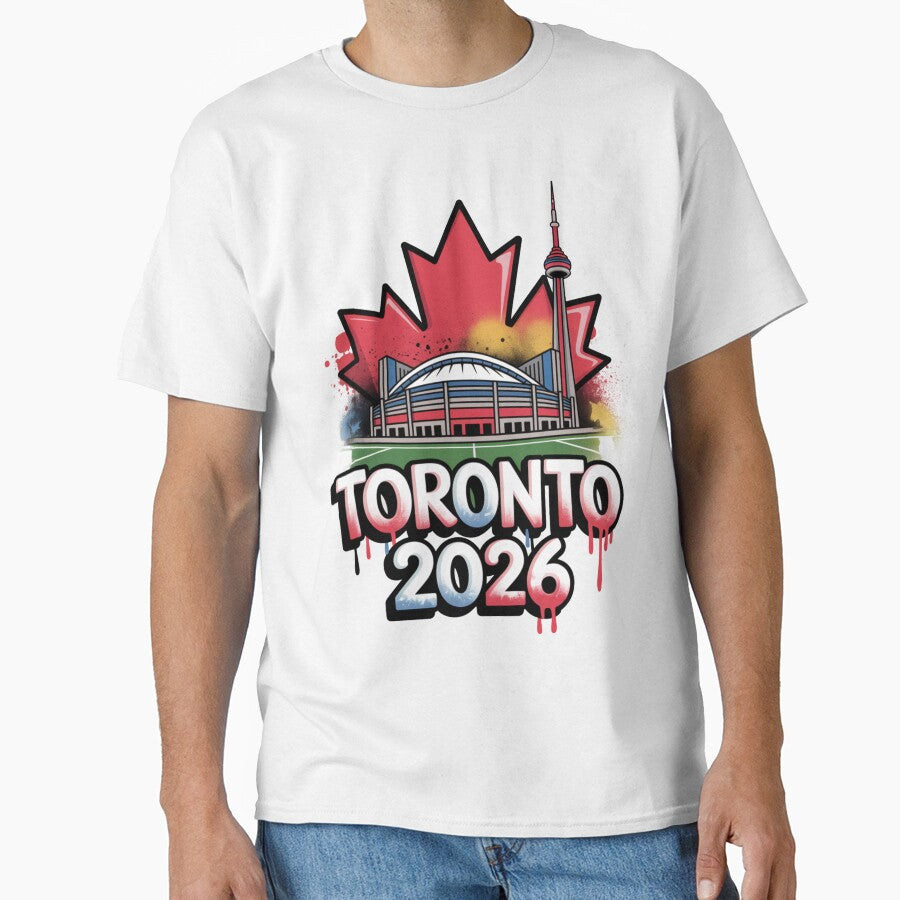 Toronto 2026 CN Tower Stadium Skyline T-Shirt V15 by DarylWelsh2024