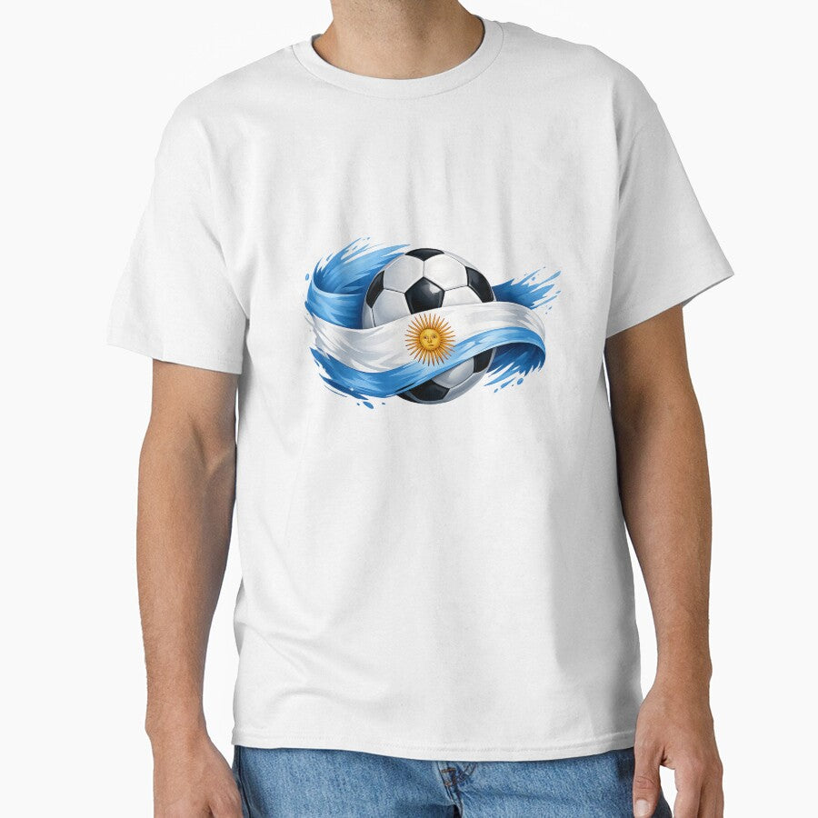 Argentina Football Pride – Sky Blue White Soccer Design by RolMerch