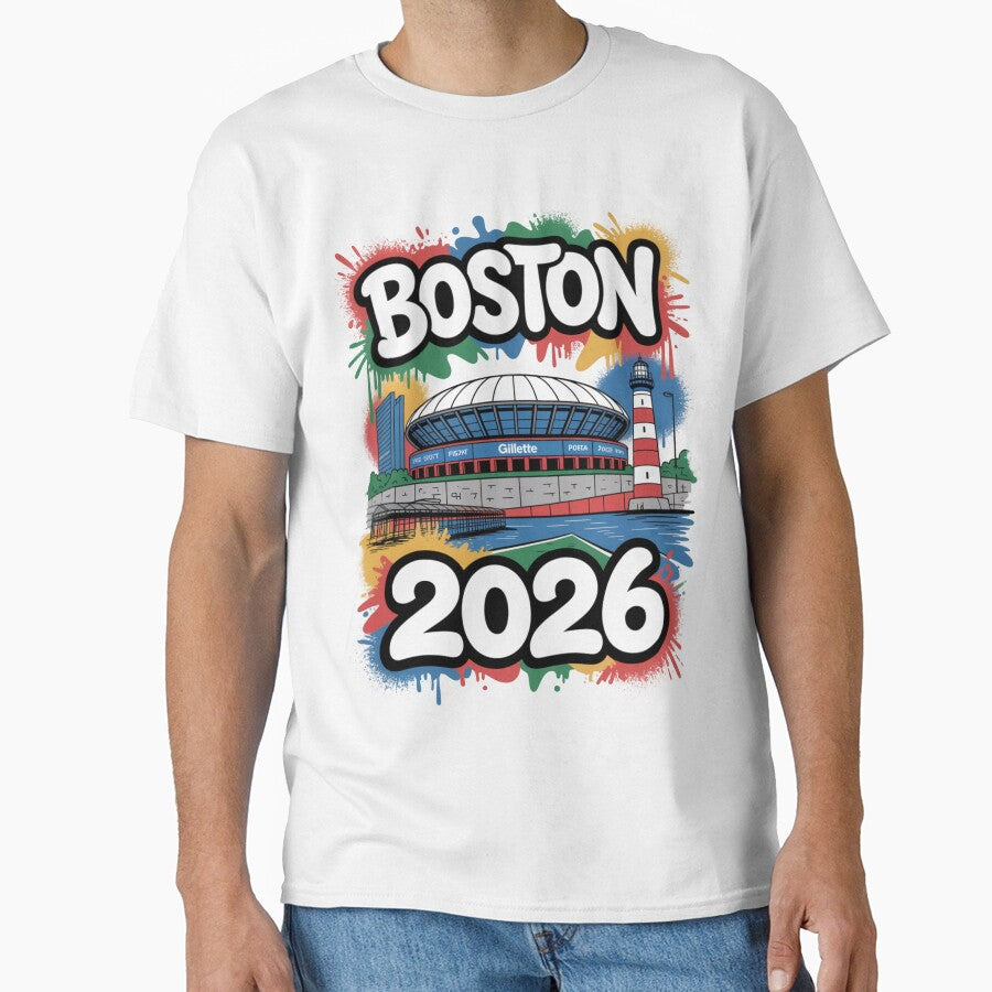 Boston 2026 New England Soccer Souvenir T-Shirt V2 by DarylWelsh2024