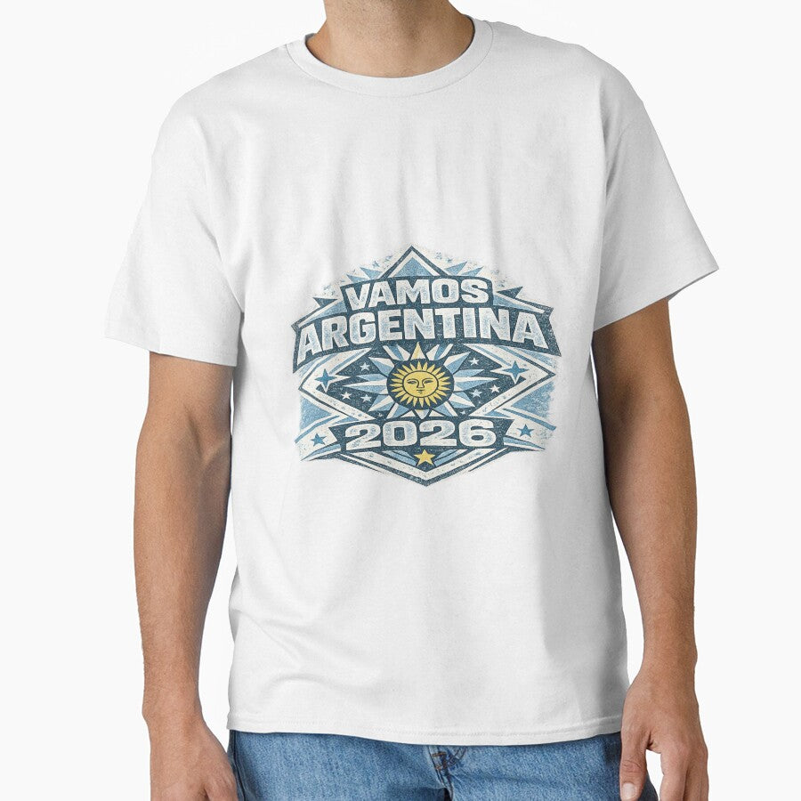 Vamos Argentina 2026 Vintage Football Fan Retro T-Shirt by ArthUpscale