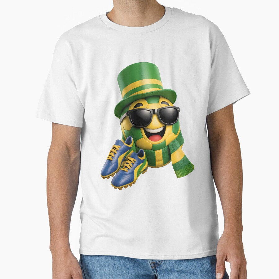 Brazil Soccer Mascot Cartoon Graphic Funny Football Fan Character by ArtSpark Studio