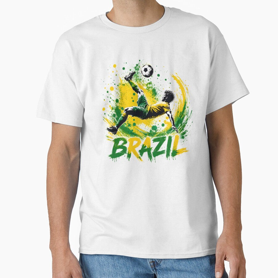Brazilian Football Colors Tropical Shirt | Yellow Green Soccer Pride Tee | Fan Gift Idea by 3ac-Arts
