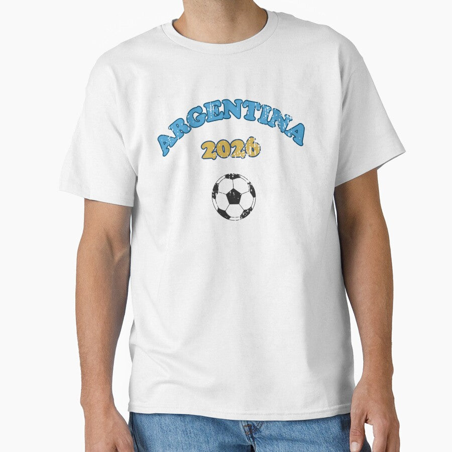 Vintage Argentina 2026 Soccer Fan Tee by Hook & Header Co.