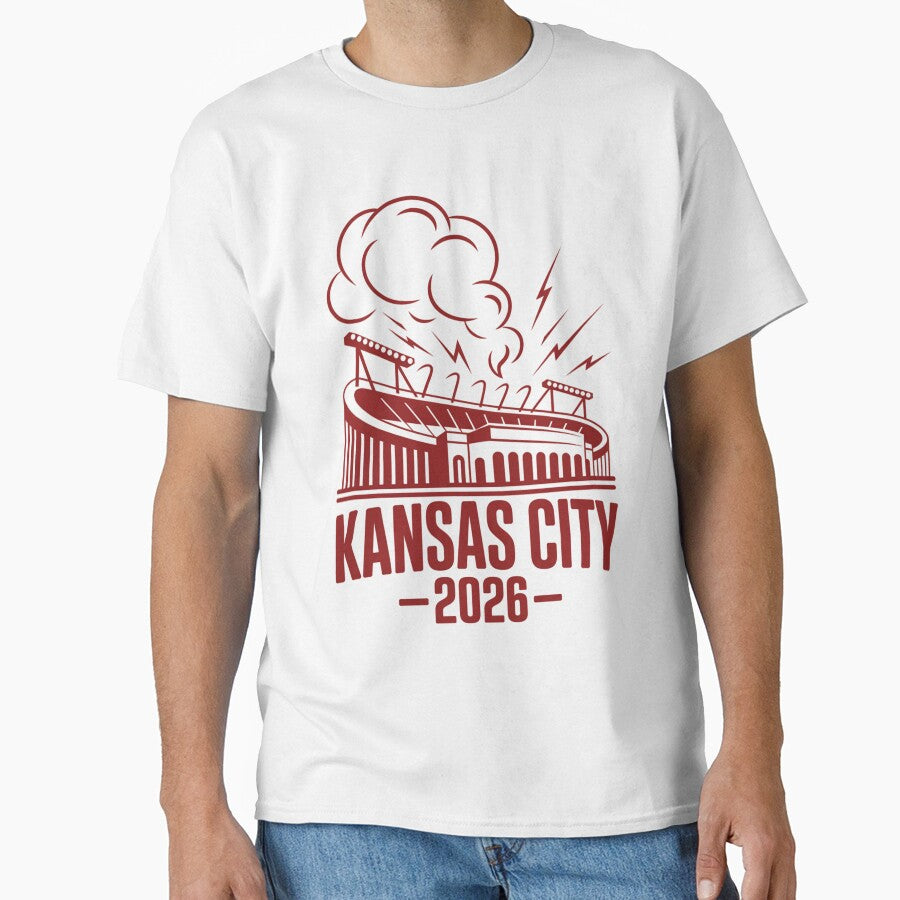 Kansas City 2026 Arrowhead Stadium Football T-Shirt V15 by DarylWelsh2024