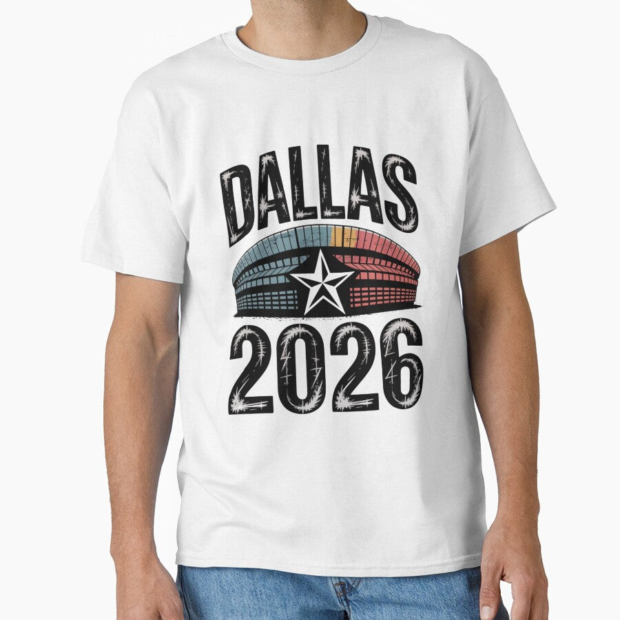 Dallas 2026 Texas Soccer Souvenir T-Shirt V10 by DarylWelsh2024