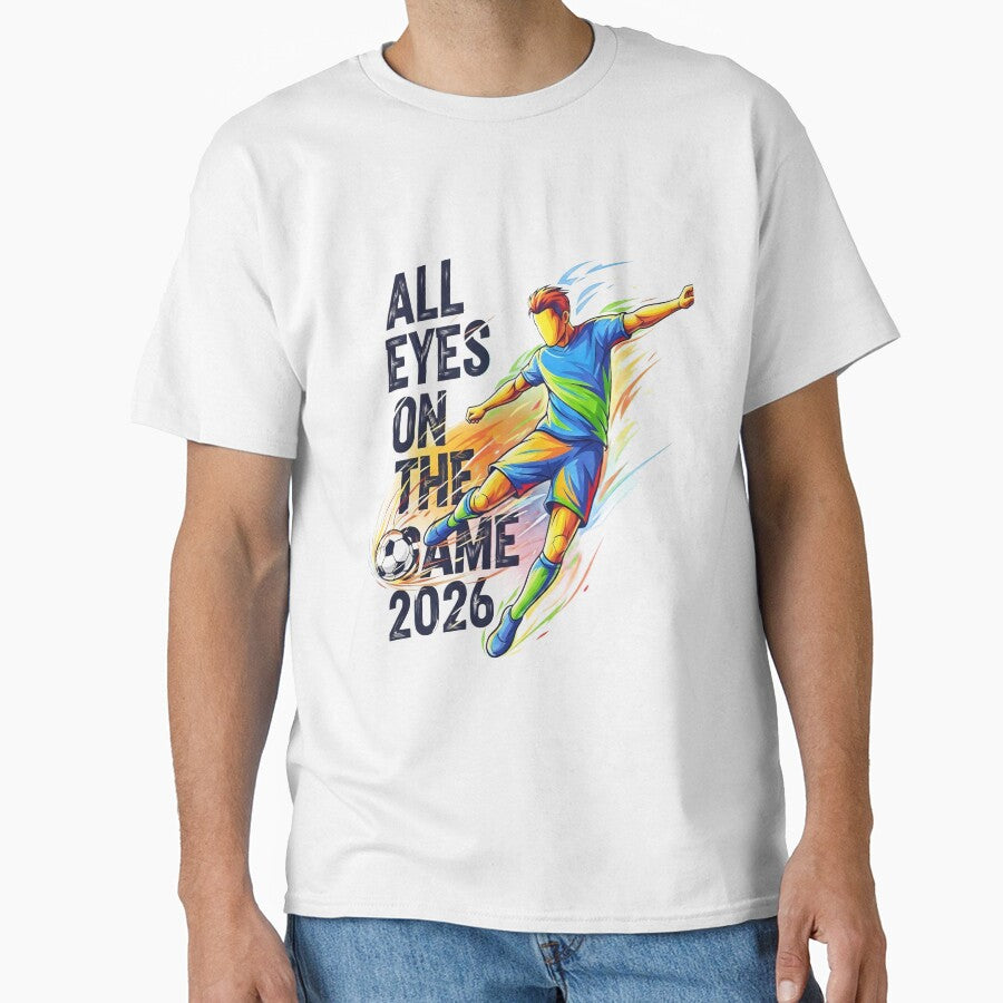 All Eyes On The Game 2026 Dynamic Soccer Action Graphic Hoodie by UrbanPrts